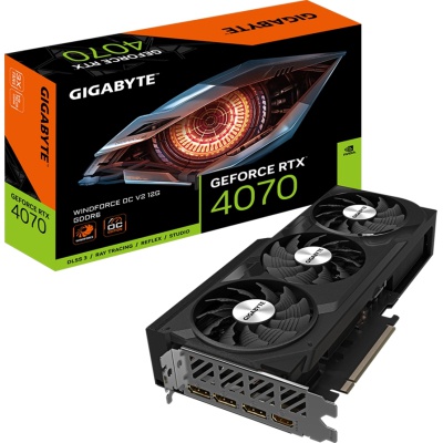 Відеокарта GIGABYTE GeForce RTX4070 12Gb WINDFORCE OC (GV-N4070WF3OCV2-12GD)