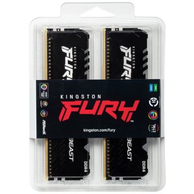 Модуль памяти для компьютера DDR4 64GB (2x32GB) 2666 MHz Beast RGB Kingston Fury (ex.HyperX) (KF426C16BBAK2/64)