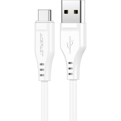 Дата кабель USB 2.0 AM to Type-C 1.2m 3.0A TPE C3-04 White Acefast (6974316280873)