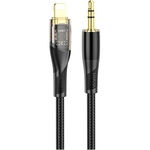 Кабель мультимедійний Lightning to 3.5mm M 1.0m black Black HOCO (6931474791153)
