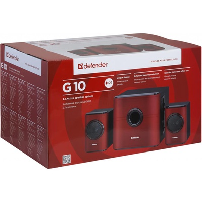 Акустическая система Defender G10 30W 220V red (65516)