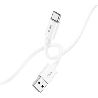Дата кабель USB 2.0 AM to USB-C 1.0m Magic silicone X87 white HOCO (6931474783240)