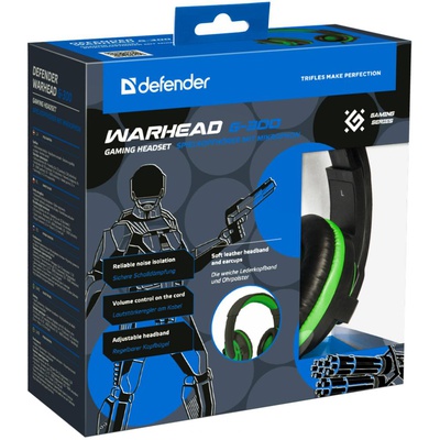 Наушники Defender Warhead G-300 Green (64128)