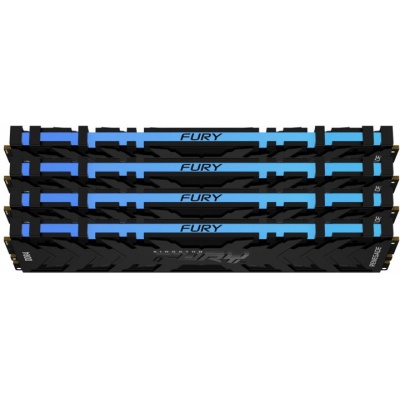 Модуль памяти для компьютера DDR4 32GB (4x8GB) 3200 MHz Renegade RGB Black Kingston Fury (ex.HyperX) (KF432C16RBAK4/32)