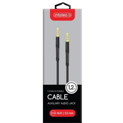 Кабель мультимедійний 3.5mm M to 3.5mm M 1.2m black Intaleo (1283126487538)