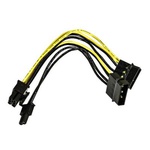 Кабель питания Molex х 2 to PCI-E 8Pin(6+2 ) 16AWG медь Dynamode (Molex x 2 to PCI-E 8Pin(6+2 ) 16 AWG)