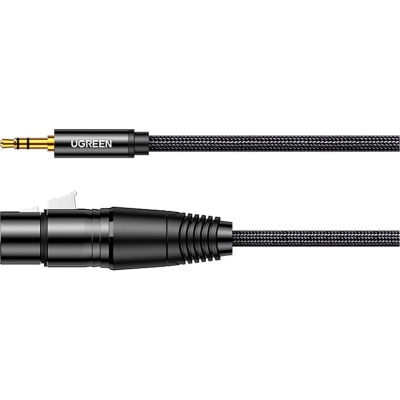 Кабель мультимедійний 3.5mm M to XLR F 1.0m AV182 black UGREEN (20763)