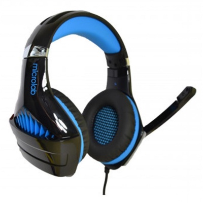 Наушники Microlab G6 3.5mm/USB Black/Blue (G6B)