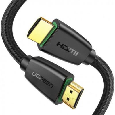 Кабель мультимедійний HDMI M to HDMI M 2.0m braided HD118 black UGREEN (40410)