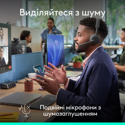 Навушники Logitech Zone Wireless 2 ES Busines Graphite (981-001498)