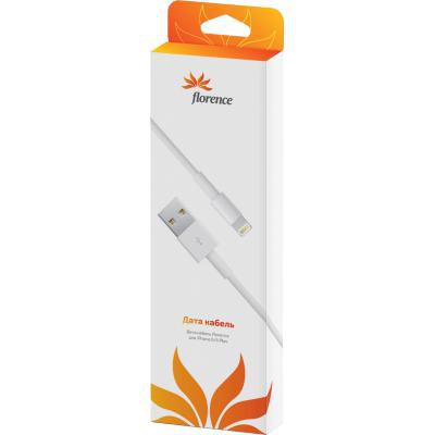 Дата кабель USB 2.0 AM to Lightning 1.0m Florence (DC10-IPH6)