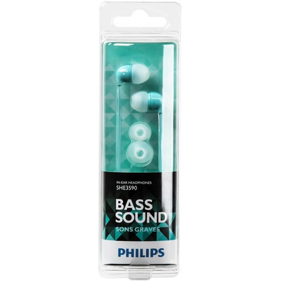 Наушники PHILIPS SHE3590 Light blue (SHE3590LB)