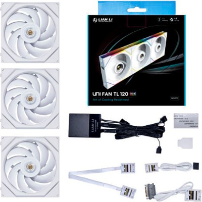 Кулер до корпусу Lian Li TL 120-3, White Cooler (G99.12TL3W.00)