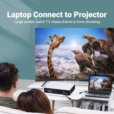 Кабель мультимедійний VGA M to VGA M 5.0m black Vention (DAEBJ)