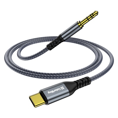Кабель мультимедійний USB-C to 3.5mm M 1.2m gray ColorWay (CW-CBPDJ071-G)
