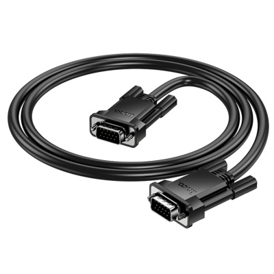 Кабель мультимедійний VGA M to VGA M 1.0m black HOCO (6942007628204)
