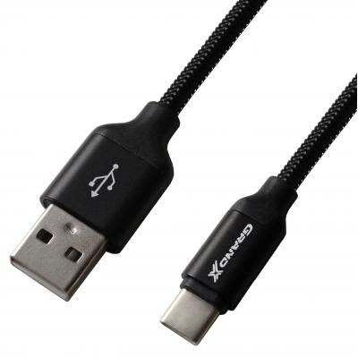 Дата кабель USB 2.0 AM to Type-C 1.0m Black/Black Grand-X (NC01BB)