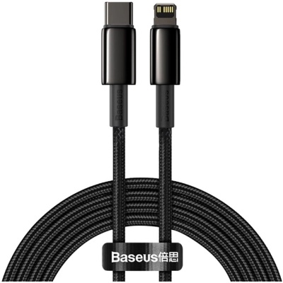 Дата кабель USB-C to Lightning 2.0m Tungsten Gold Fast Charging, PD 20W black Baseus (CATLWJ-A01)