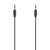 Кабель мультимедийный 3.5 mm Jack - 3.5 mm Jack Stereo Gold 1.5 m Black Hama (00205118)