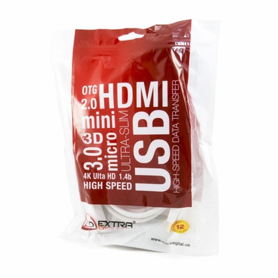 Кабель мультимедийный DisplayPort to HDMI 2.0m EXTRADIGITAL (KBD1640)