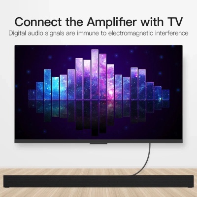 Кабель мультимедійний Optical Toslink 2.0m black Vention (BAEBH)