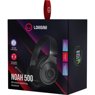 Навушники Lorgar Noah 500 Wireless Gaming Black (LRG-GHS500)