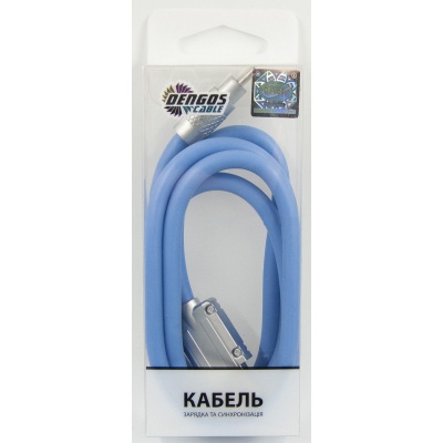 Дата кабель USB 2.0 AM to Type-C 1.0m blue Dengos (PLS-TC-NS-BLUE)