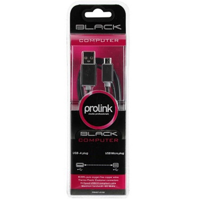 Дата кабель USB 2.0 AM to Micro 5P 0.2m Prolink (PB487-0020)