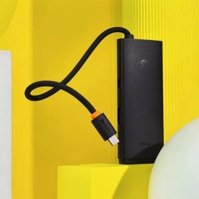 Концентратор Baseus USB-C 5-in-1 HDMI + 3xUSB 3.0 + PD black (WKQX040001)