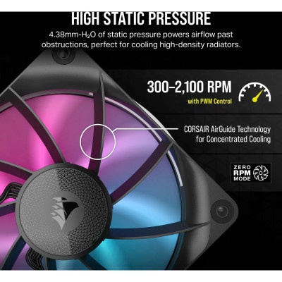 Кулер до корпусу Corsair iCUE Link RX140 RGB PWM (CO-9051019-WW)