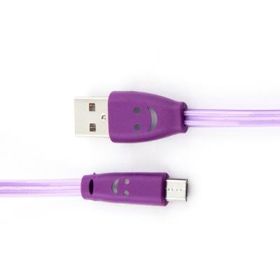 Дата кабель Dengos USB 2.0 AM to Micro 5P 1.0m (PLS-M-LED-PLSK-PURPLE)