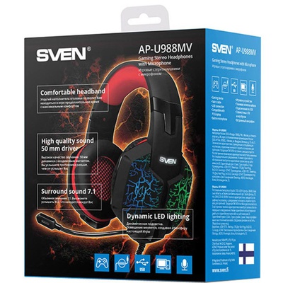 Наушники Sven AP-U988MV Black-Red