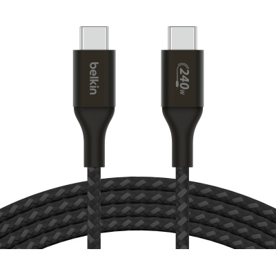 Дата кабель USB-C to USB-C 1.0m 240W Black Belkin (CAB015BT1MBK)