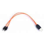 Дата кабель USB 2.0 AM to 2xMicro 5P orange ColorWay (CW-CMU2-OR)