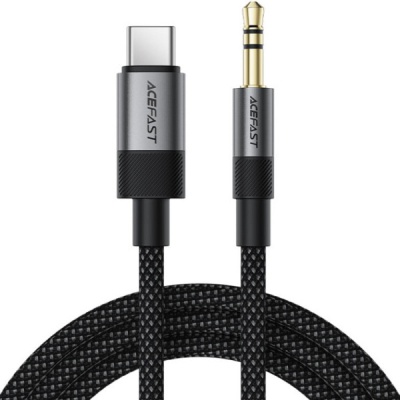 Кабель мультимедійний USB-C to 3.5mm M 0.15m black Acefast (6974316285274)