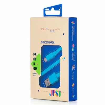 Дата кабель JUST Freedom Micro USB Cable Blue (MCR-FRDM-BL)