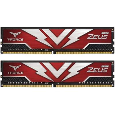 Модуль памяти для компьютера DDR4 16GB (2x8GB) 2666 MHz T-Force Zeus Red Team (TTZD416G2666HC19DC01)