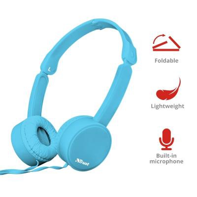 Наушники Trust Nano On-Ear Mic Blue (23100)