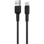 Дата кабель USB 2.0 AM to Type-C 1.0m BX30 Silicone 3A Black BOROFONE (BX30CB)