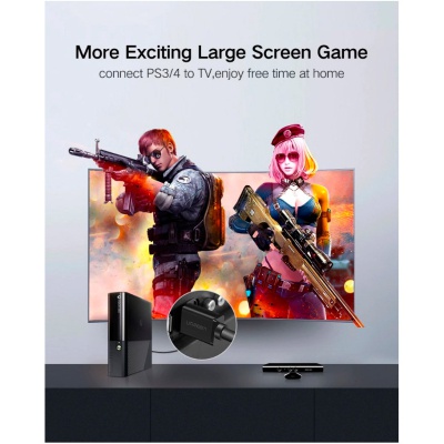 Кабель мультимедійний HDMI M to HDMI M 10.0m HD104 black UGREEN (10110)