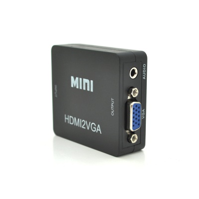 Перехідник HDMI F to VGA F 720P/1080P black Voltronic (YT-CM-HDMI/VGA-B)