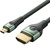 Кабель мультимедійний HDMI M to HDMI micro M 1.0m V2.0 8K 60Hz green Vention (AGKGF)
