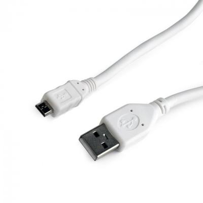 Дата кабель USB 2.0 AM to Micro 5P 0.1m Cablexpert (CCP-mUSB2-AMBM-W-0.1M)