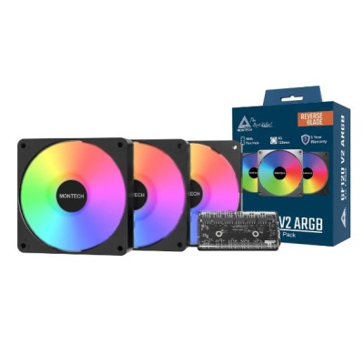 Кулер до корпусу MONTECH GF120R V2 ARGB PWM 3 (GF120R V2 ARGB PWM 3I1(B))