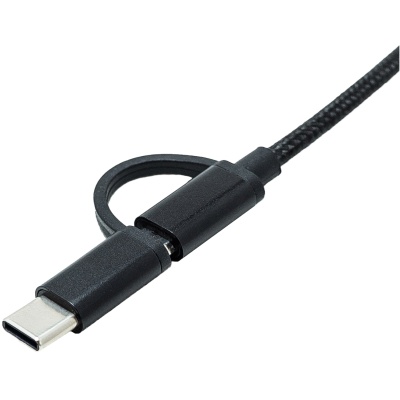 Перехідник OTG AC-150 2in1 USB 3.0 - MicroUSB USB Type-C Black XoKo (AC-150-BK)