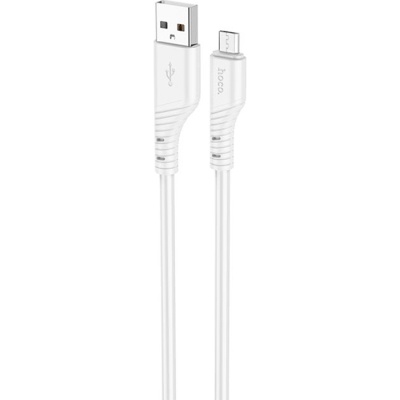 Дата кабель USB 2.0 AM to Micro 5P 1.0m Crystal color silicone X97 white HOCO (6931474799838)