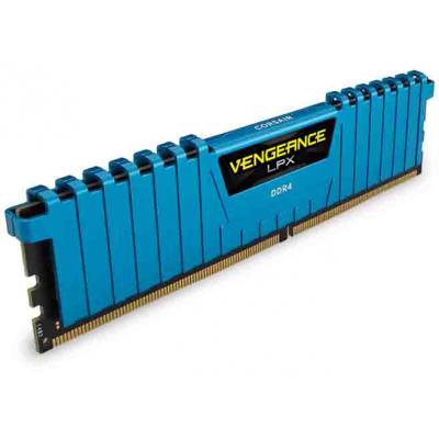 Модуль памяти DDR4 16GB (4x4GB) 2400 MHz Vengeance LPX Blue CORSAIR (CMK16GX4M4A2400C14B)