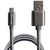 Дата кабель Grand-X USB - micro USB, Cu, 2.1A, Grey/Grey, 1m (FM01GGR)