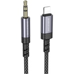 Кабель мультимедійний Lightning to 3.5mm M 1.0m grey BOROFONE (6941991118975)
