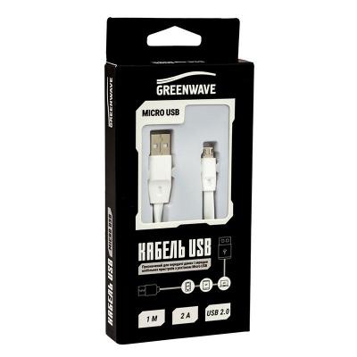 Дата кабель Greenwave DC-MU-102TF, USB 2.0 -> micro USB, white (R0014170)